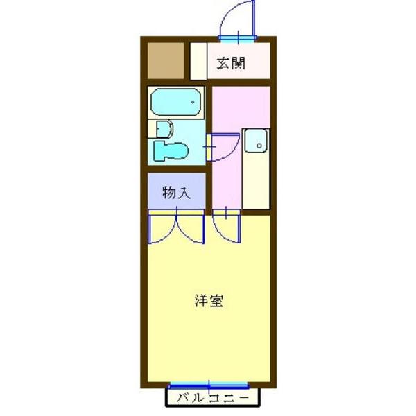 メゾンドアベニール(1K/2階)の間取り写真