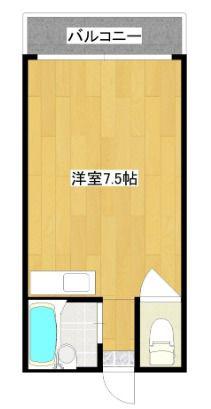 大産西新マンション(ワンルーム/7階)の間取り写真
