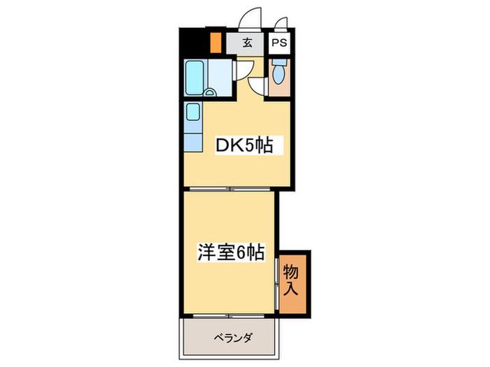 MSR天満東(1DK/7階)の間取り写真