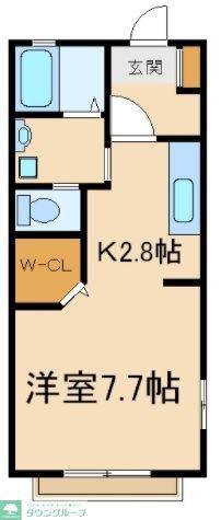 リバーサイドハシバ(1K/1階)の間取り写真