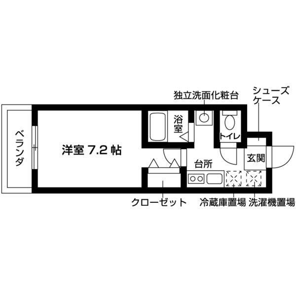 ル・レーヴ向山 II(1K/3階)の間取り写真
