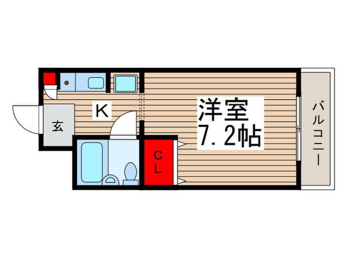 フレゾン八柱(1K/3階)の間取り写真
