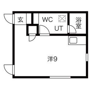 PRE CHER八田(1K/1階)の間取り写真