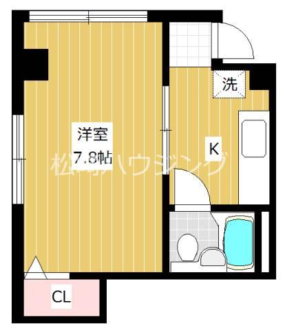 メゾンノムリエ(1K/1階)の間取り写真