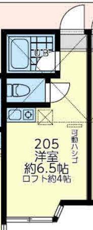 ユナイトKOKANラバーソウル(ワンルーム/2階)の間取り写真