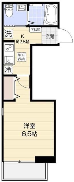 センターバレー西小山(1K/1階)の間取り写真