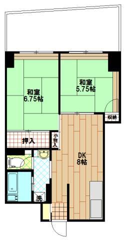 第2上板橋サンライトマンション(2DK/4階)の間取り写真