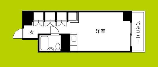 メゾン高麗橋(ワンルーム/7階)の間取り写真
