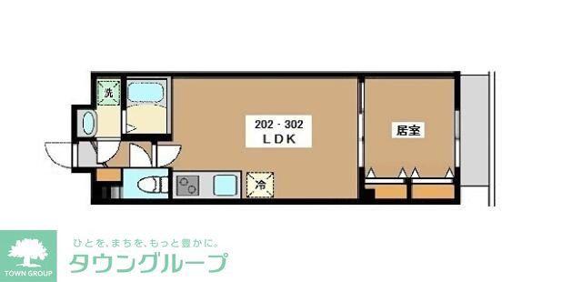 ミリアビタ船橋(1LDK/2階)の間取り写真