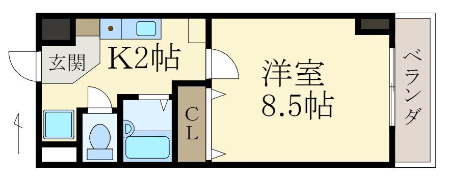 GM IWADE(1K/7階)の間取り写真