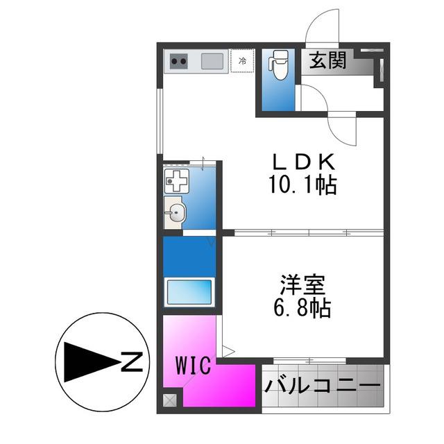 STスクエア徳庵(1LDK/1階)の間取り写真