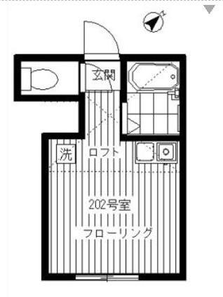 ユナイト新子安トニーベネット(ワンルーム/2階)の間取り写真