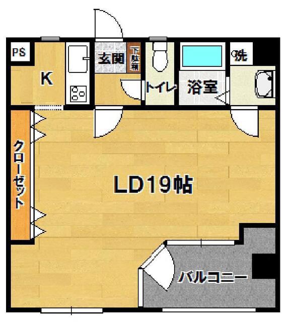 BLANCHEUR(1K/2階)の間取り写真