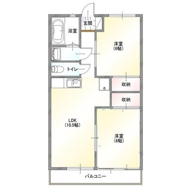 メゾン五味(2LDK/3階)の間取り写真