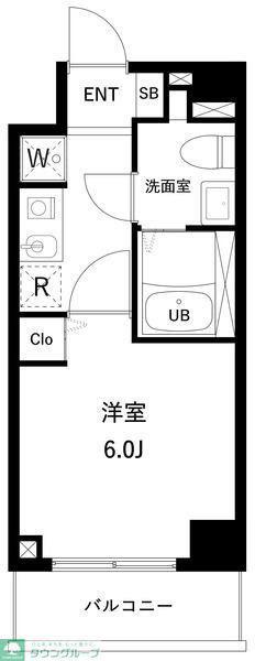 アーバンパーク妙典(1K/1階)の間取り写真