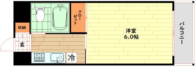 CASA GRANDE(1K/1階)の間取り写真