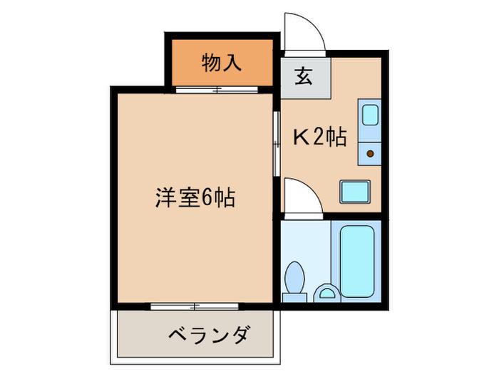 DWELL17(1K/2階)の間取り写真