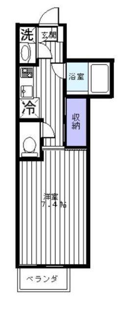 エスポワールアビテ(1K/2階)の間取り写真