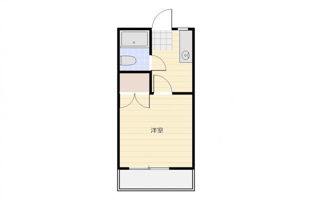 宮脇コーポ(1K/3階)の間取り写真