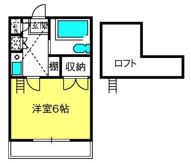 シティアパート大成II(1K/2階)の間取り写真