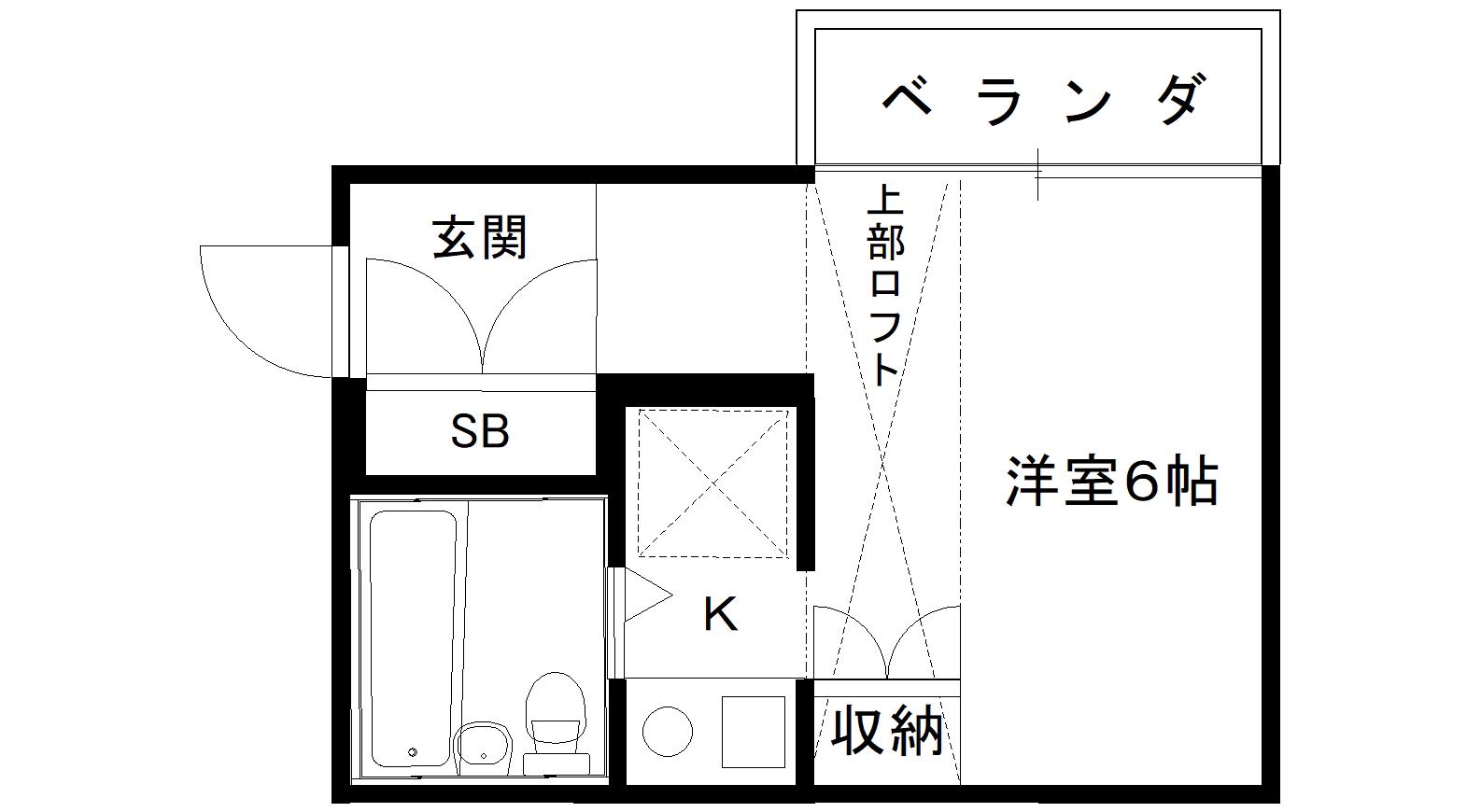 シティパレス21玉造(1K/5階)の間取り写真
