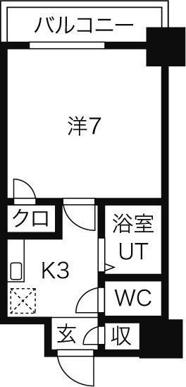 CALM TAIKOH BLD(1K/5階)の間取り写真