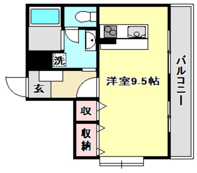 メゾンSEI(1K/5階)の間取り写真