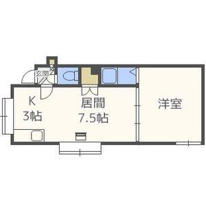 エクセル32A(1LDK/1階)の間取り写真