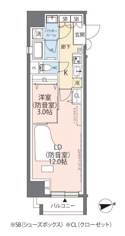 ミュージション板橋駅前(2K/3階)の間取り写真