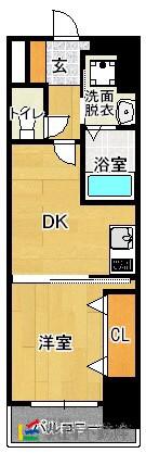 サヴォイ リトリートハウス(1K/4階)の間取り写真