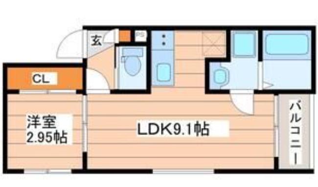 レクスト泉中央(1LDK/3階)の間取り写真