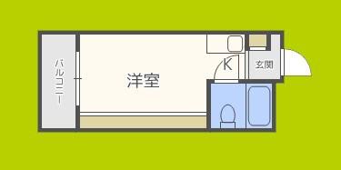 大国町池田マンション(ワンルーム/4階)の間取り写真