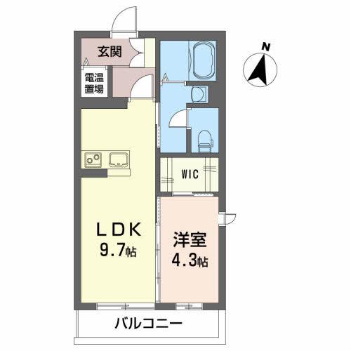 APPLAUSE(1LDK/2階)の間取り写真