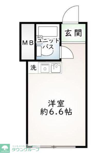 いづみハイツ市ヶ谷(ワンルーム/6階)の間取り写真