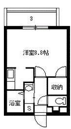 SUN SHINE葉月館(ワンルーム/4階)の間取り写真