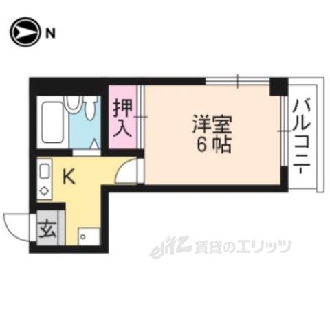 アメニティ久保田(1K/2階)の間取り写真