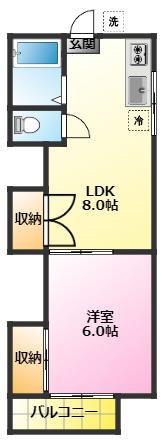 みつ和荘(1LDK/2階)の間取り写真