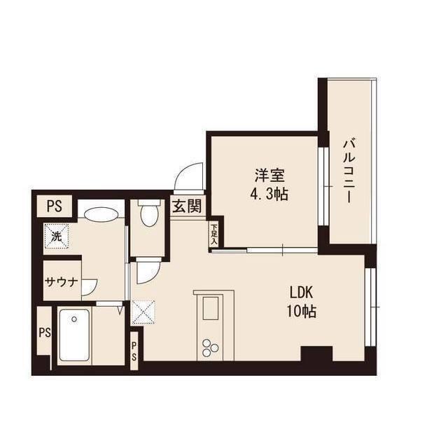 BCASA金町イースト(1LDK/3階)の間取り写真