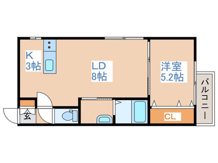 ASTER(1LDK/4階)の間取り写真