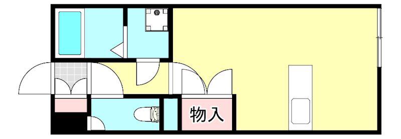 ミランダ宝塚南口(ワンルーム/3階)の間取り写真