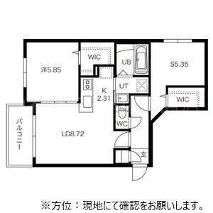 PARK HILLS(2LDK/3階)の間取り写真