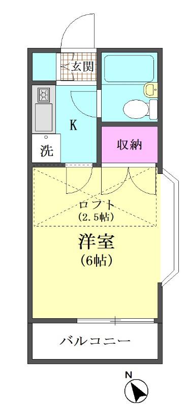 アーバン21久が原(1K/3階)の間取り写真