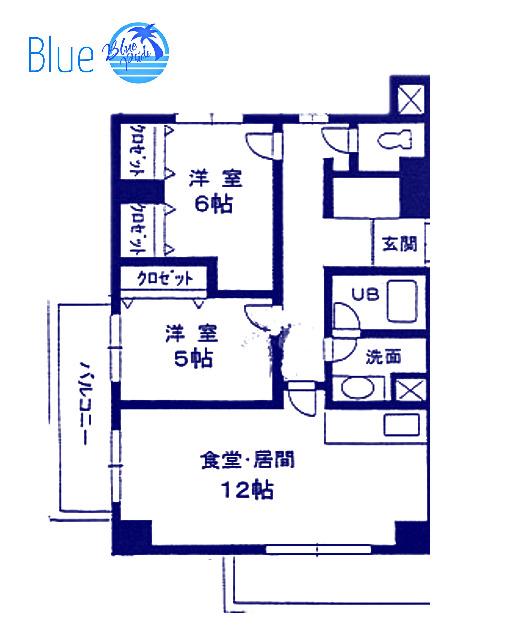 伊藤ビル(2LDK/4階)の間取り写真