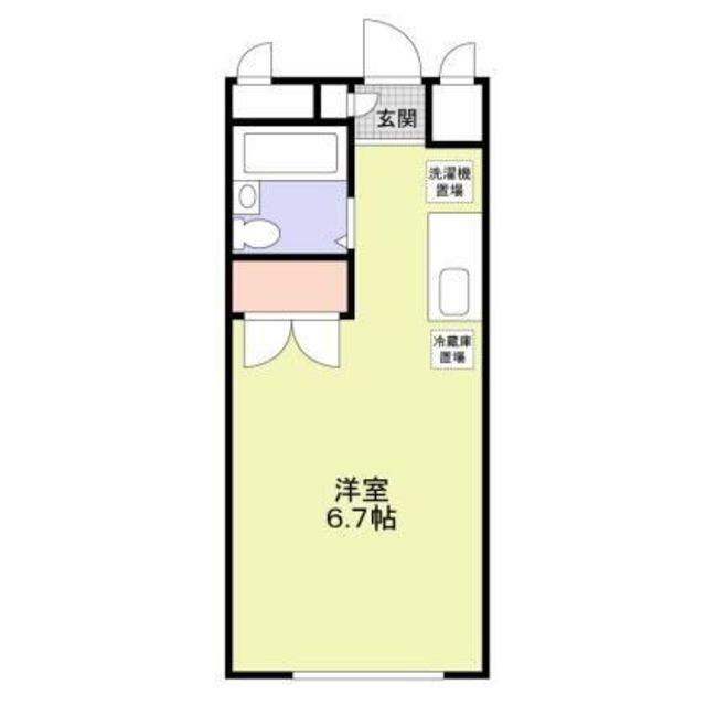エステートピア恵(ワンルーム/2階)の間取り写真