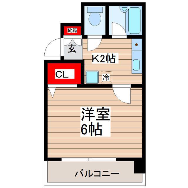 モンシェール錦糸町(1K/4階)の間取り写真