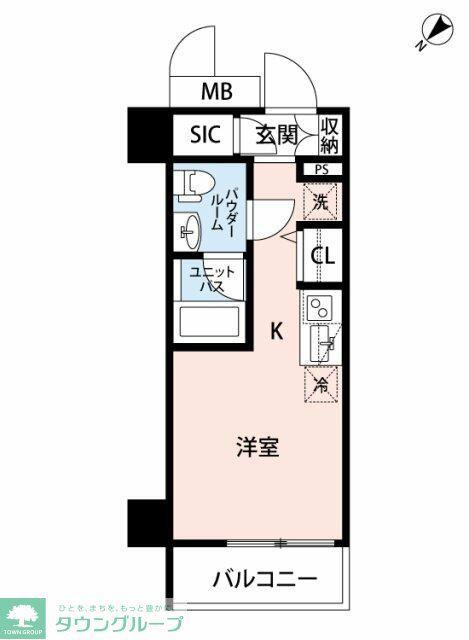 マイナビSTAY新綱島(ワンルーム/2階)の間取り写真