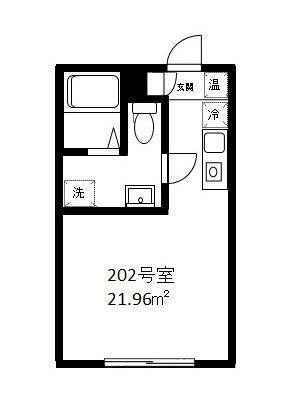 COCOFLAT王子(ワンルーム/2階)の間取り写真