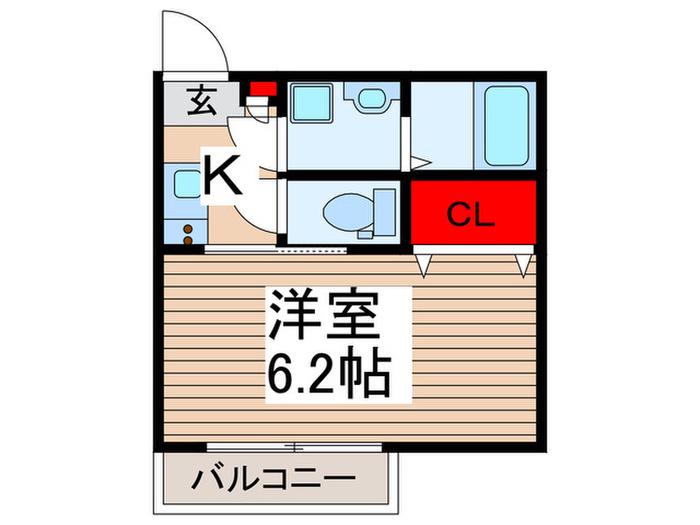 アリビオ川越(1K/3階)の間取り写真