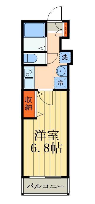 グランコート蕨パークサイド(1K/1階)の間取り写真