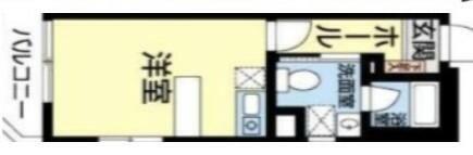 グリーンハイツ落合(ワンルーム/4階)の間取り写真